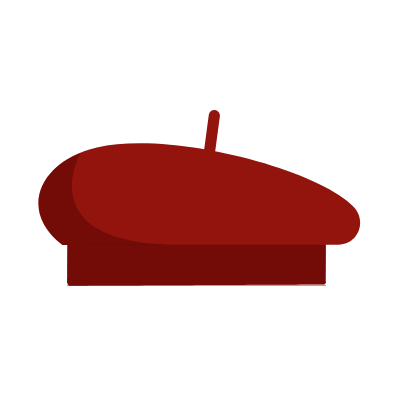 Beret, Animated Icon, Flat