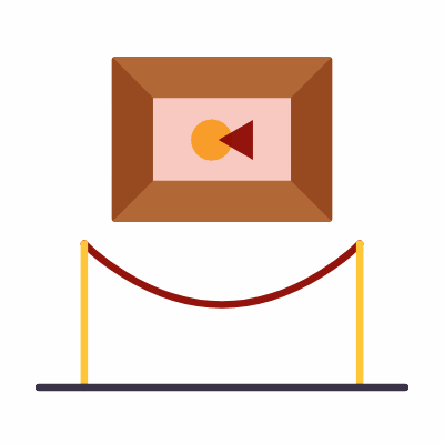 Exhibition, Animated Icon, Flat