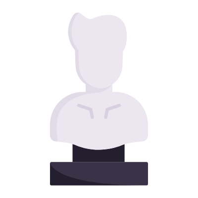 Sculpture, Animated Icon, Flat