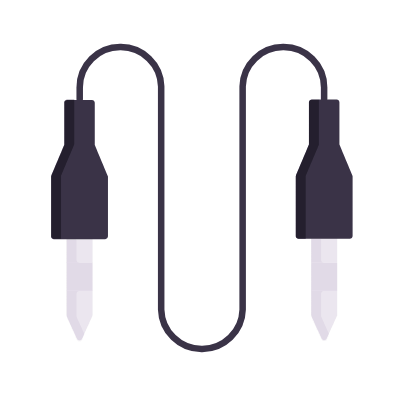 Cable Audio Jack, Animated Icon, Flat