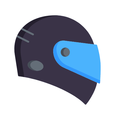 Motorbike, Animated Icon, Flat