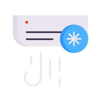 Air Conditioner, Animated Icon, Flat