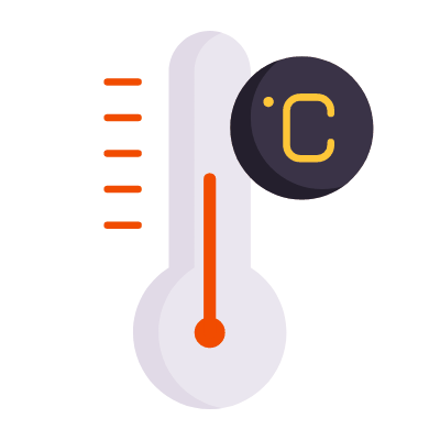 Celsius Temperature, Animated Icon, Flat