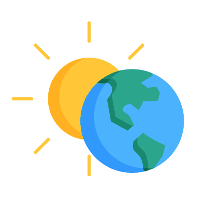 Moon Eclipse, Animated Icon, Flat