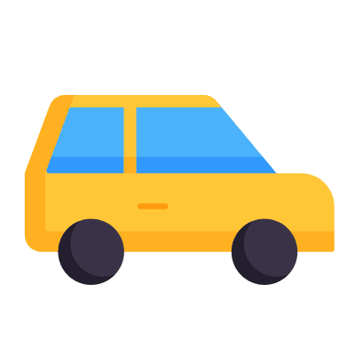 Hatchback, Animated Icon, Flat