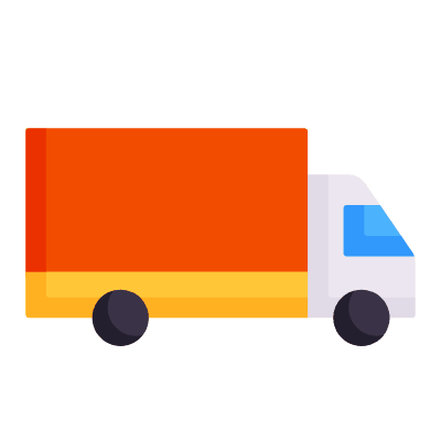 Truck Long, Animated Icon, Flat