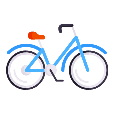 City Bike, Animated Icon, Flat