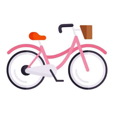 Bicycle Basket, Animated Icon, Flat