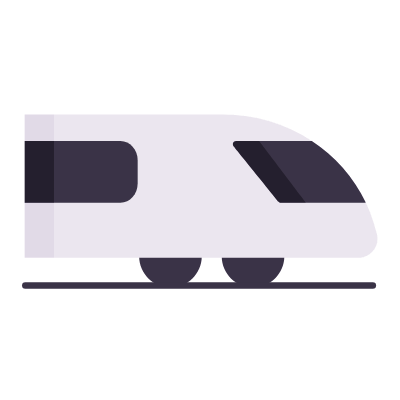 Bullet Train, Animated Icon, Flat