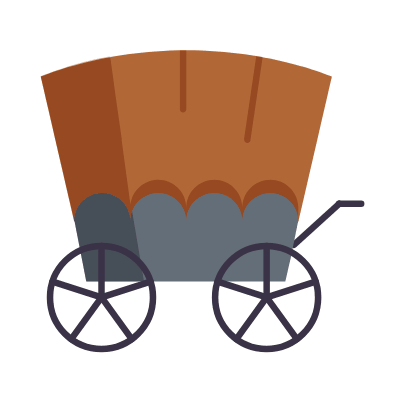 Carriage, Animated Icon, Flat