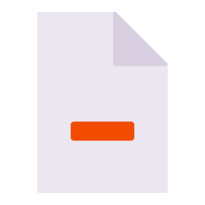 File Minus, Animated Icon, Flat