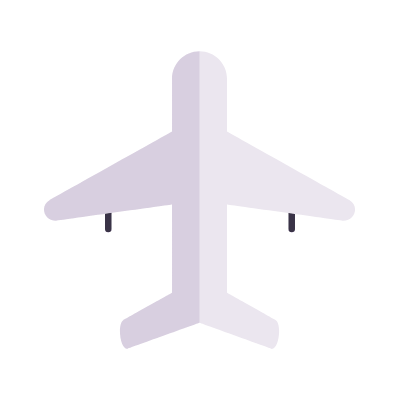 Airplane, Animated Icon, Flat