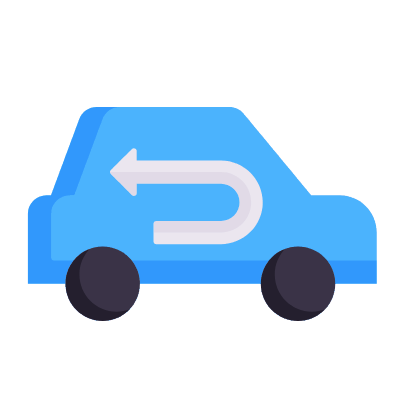 Car Air Recirculation, Animated Icon, Flat