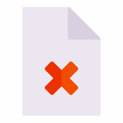 File Cross, Animated Icon, Flat