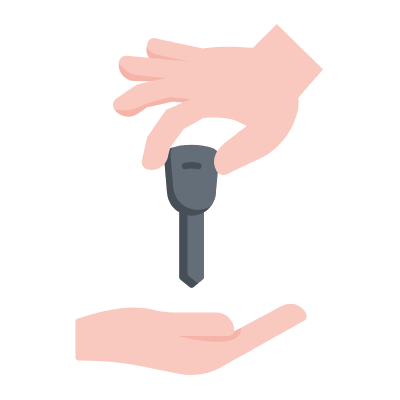 Hands Key, Animated Icon, Flat