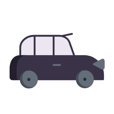 London Cab, Animated Icon, Flat