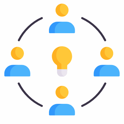 Team Work, Animated Icon, Flat