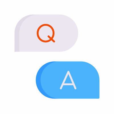 Chats FAQ, Animated Icon, Flat