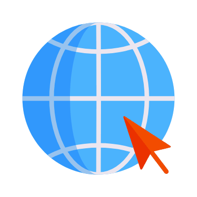 Globe Internet, Animated Icon, Flat