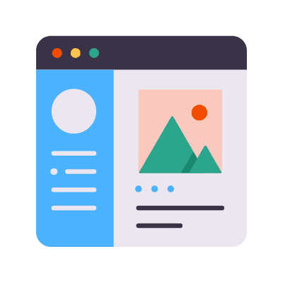 Social Media, Animated Icon, Flat