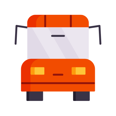 Bus, Animated Icon, Flat