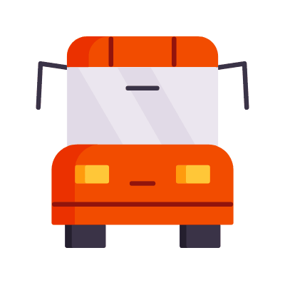 Bus, Animated Icon, Flat