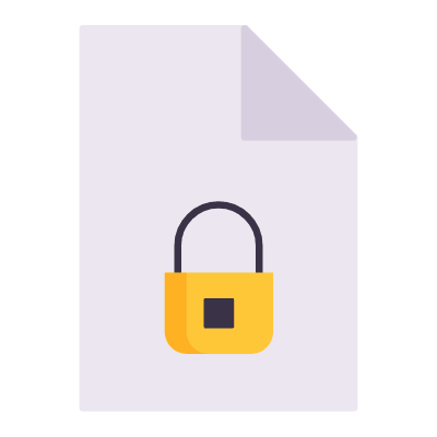 File Lock, Animated Icon, Flat
