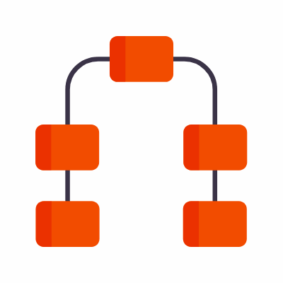 Diagram Flow, Animated Icon, Flat