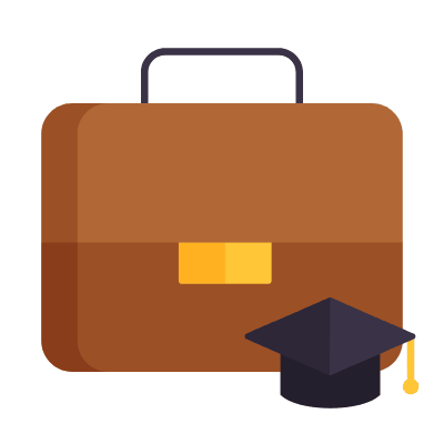 Briefcase Internship, Animated Icon, Flat