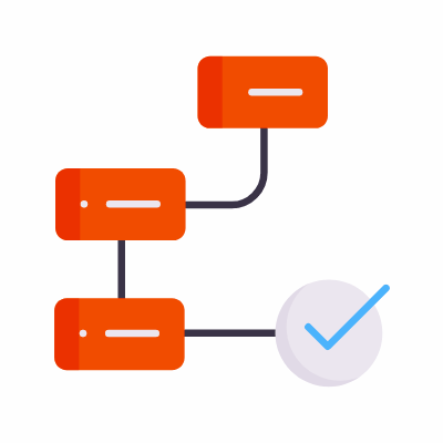 Project Diagram, Animated Icon, Flat