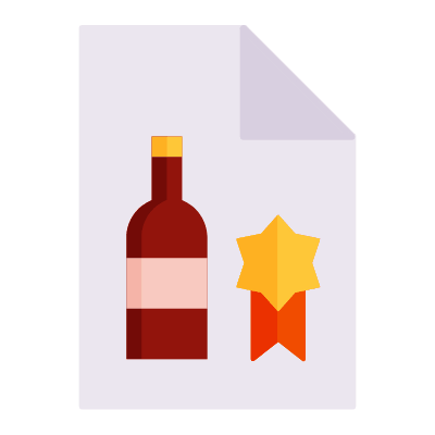 File Liquor License, Animated Icon, Flat