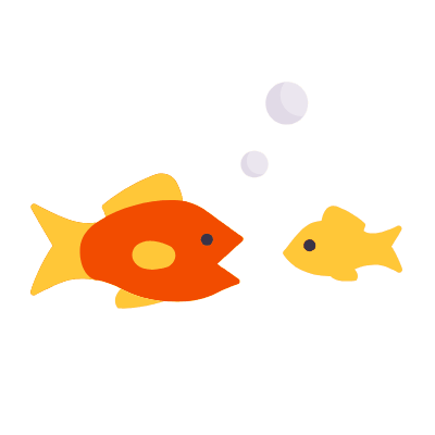 Big Fish, Animated Icon, Flat