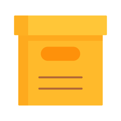 Storage Box, Animated Icon, Flat