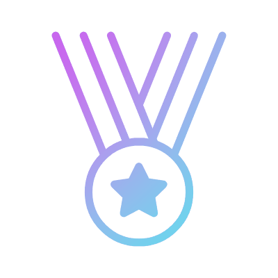 Medal Star, Animated Icon, Gradient