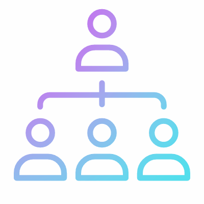 Avatars Hierarchy, Animated Icon, Gradient