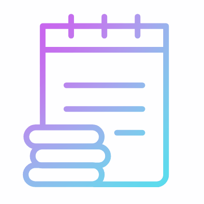 Notebook Coins, Animated Icon, Gradient