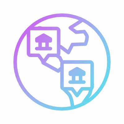 Globe Branch, Animated Icon, Gradient