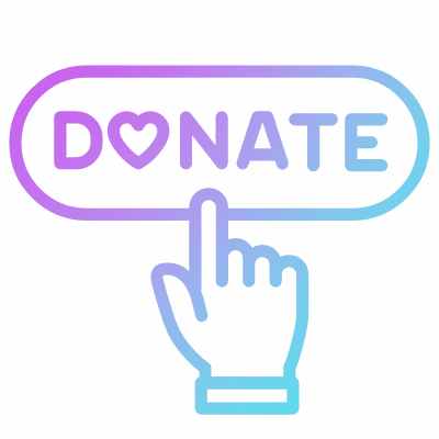 Donate Button, Animated Icon, Gradient