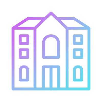 Municipal Building, Animated Icon, Gradient