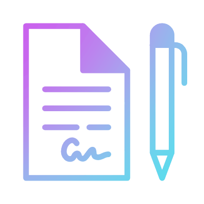 File Signature, Animated Icon, Gradient