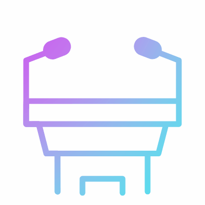 Speaker Podium, Animated Icon, Gradient