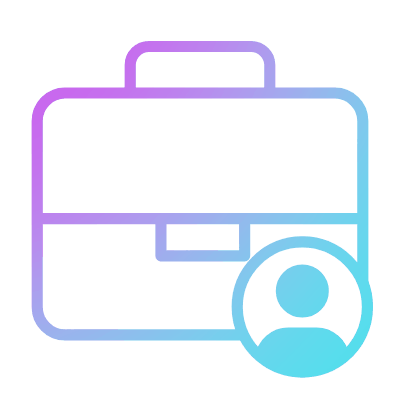 Briefcase Portfolio, Animated Icon, Gradient