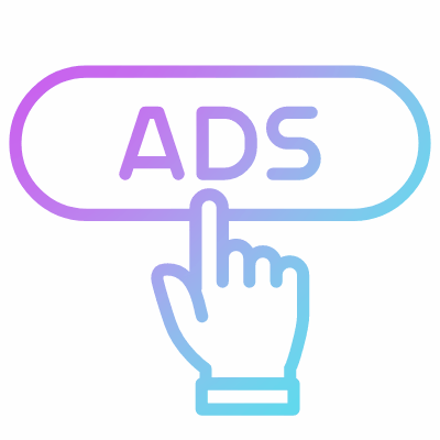 Button Ads, Animated Icon, Gradient