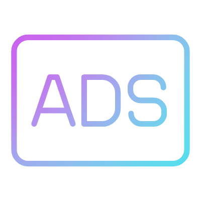 Ads, Animated Icon, Gradient