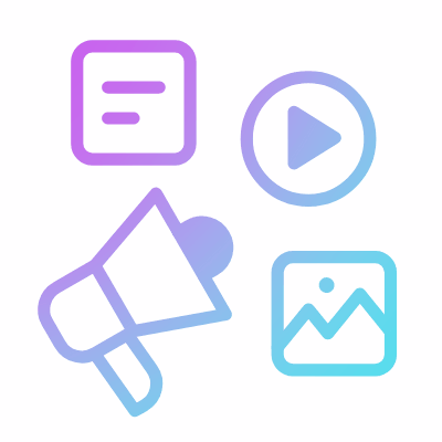 Megaphone Media, Animated Icon, Gradient