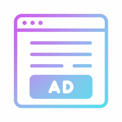 Web Advertising, Animated Icon, Gradient
