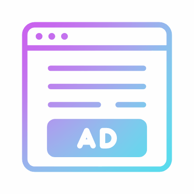 Web Advertising, Animated Icon, Gradient