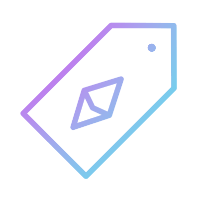 Ethereum Price Tag, Animated Icon, Gradient