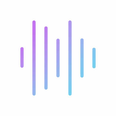 Sound Waves, Animated Icon, Gradient