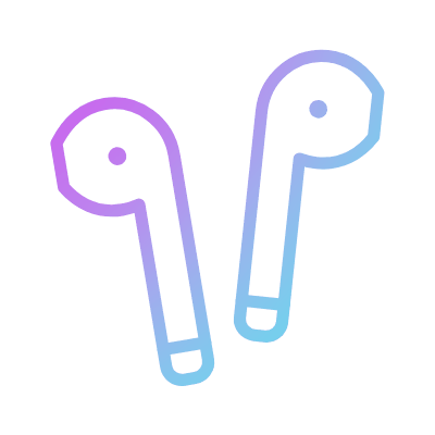 Earbuds, Animated Icon, Gradient
